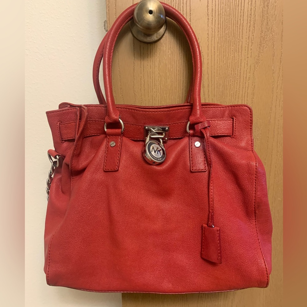 Michael Kors Hamilton Red Slouchy tote